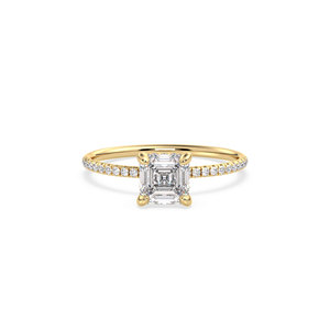 Bague de fiançailles et de promesse REYES, bijoux de luxe haut de gamme, or massif 14 carats, diamant de laboratoire HPHT CVD, pour femme, cadeau d'anniversaire - Product Image 2