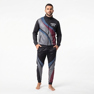 Fabricante de Ropa Deportiva, Sudadera con Cuello Alto y Cierre Completo Sublimada Personalizada para Hombre y Conjunto de Chándal de Corte Regular - Product Image 1