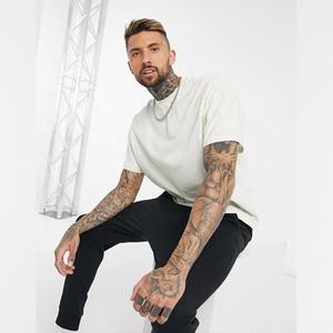 OEM/ODM Heavyweight 100% algodón hombres camisetas de alta calidad hombro caído de gran tamaño de punto cómodo estilo de gran tamaño 210 gramos - Product Image 3