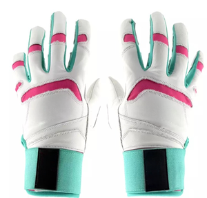 Gants de frappeur de baseball en cuir véritable sur mesure, vente en gros, doigts entiers, haute résistance, adhérence professionnelle, fabricant OEM de matériel sportif, pour adultes et jeunes - Product Image 3