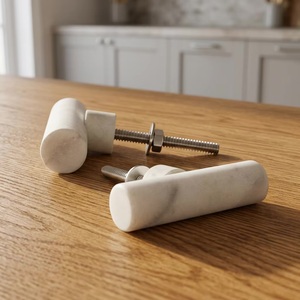 Poignée en pierre de marbre naturel, design moderne, polyvalente pour meubles, armoires, tiroirs, penderies, cuisines, chambres, salles de bain et extérieur - Product Image 1