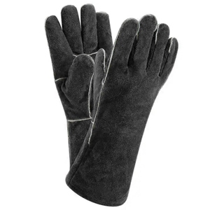 Gants de soudure en cuir de vachette bleu de haute qualité, équipement de protection individuelle professionnel, gants de sécurité résistants - Product Image 5