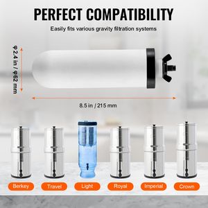Filtri per Acqua in Ceramica e Carbone Attivo Facili da Sostituire, Elementi di Purificazione Premium per Sistemi di Filtrazione a Gravità - Product Image 6