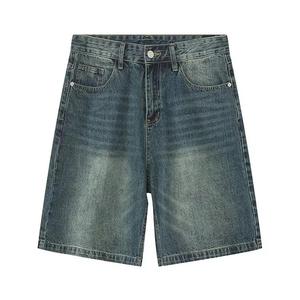 Shorts en jean délavé pour homme, mode estivale, taille mi-haute, décontracté, streetwear, bas de tenue confortable, personnalisable OEM - Product Image 5