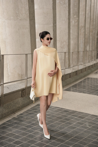 Vestido de seda sin mangas con cuello redondo, estilo casual sencillo, cintura holgada, minimalista, transpirable, largo hasta la rodilla, para uso diario de verano, OEM ODM Vietnam - Product Image 4