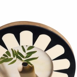 Round Resin and bone inlay photo <b>Frame</b> With MDF Base Luxury Flower <b>Design</b> Handmade <b>Wall</b> Mount Decor Made In India - Product Image 4