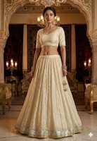Ensemble Chaniya Choli en tissu de soie de qualité supérieure avec broderie de sequins et doublure épaisse, tenue ethnique festive pour le Navratri