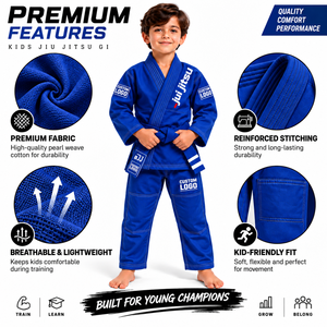 Kids <b>Pink</b> BJJ Gi <b>Kimono</b> 100% Cotton Custom Logo Breathable Lightweight Regular Fit for Children Martial Arts Wear - Product Image 5