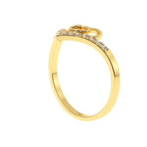 Anillo de Diamantes Naturales Ajretail Forever Bond de 0.16ct, Color HI, Claridad VS-SI, Chapado en Oro Rosa, Elegante Diseño de Doble Corazón, Certificado por IGI - Product Image 4