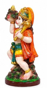 Escultura de Resina Colorida de Hanuman, Figura del Dios Mono, Estatua Hindú Tradicional para Decoración de Culto en Villas - Product Image 4