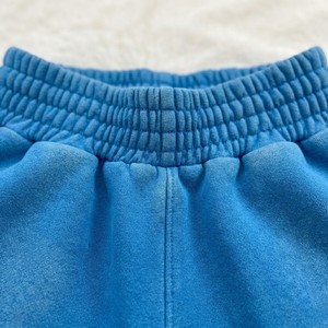 Pantalon de survêtement large en molleton bleu premium, coupe décontractée, taille élastique, confortable, style streetwear, personnalisable avec logo, vêtements OEM ODM - Product Image 6