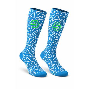 Chaussettes de tennis unisexes en coton OEM, chaussettes de sport personnalisées avec logo, chaussettes de sport en coton tricotées pour jeunes, techniques de tricot, chaussettes de sport mi-mollet. - Product Image 6