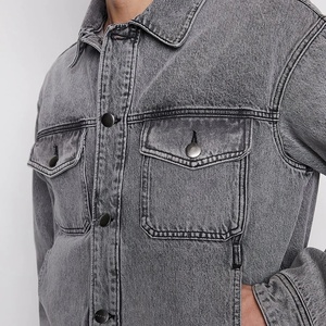 Fashion Custom Winter Fall Plain Outdoor Jean <b>Jackets</b> Bomber Biker <b>Denim</b> Plus Size Men's <b>Jackets</b> - Product Image 5