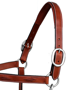 Equipo Ecuestre de Cuero Genuino de Primera Calidad, Halter Trenzado con Logotipo Personalizado, Ajustable, Anatómico y Elegante para Montar a Caballo - Product Image 4