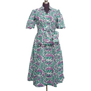 Elegante Vestido Midi de Verano para Mujer, Estilo Boho, Dulce, Natural, Vintage, Floral, Casual, de Manga Corta, Línea A, Lavable - Product Image 1