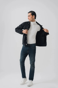 Chaquetas Vaqueras Personalizadas OEM para Hombre, Talla Grande, Manga Larga, Cierre de Botones, Alta Calidad, con Bolsillos, Talla Extra 2026 - Product Image 4