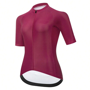 Maillot de Ciclismo de Poliéster de Secado Rápido para Mujer - Maillot de Equipo Personalizado de Manga Corta con Malla Transpirable para Venta al por Mayor - Product Image 1