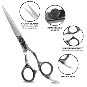 Ciseaux de coiffeur professionnels en acier inoxydable, droits, tranchants, de marque privée, best-sellers - Product Image 4