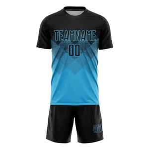 Uniforme de Fútbol Personalizado de Alta Calidad, Transpirable, de Secado Rápido, Cuello en V, Manga Corta, Unisex, 100% Poliéster - Product Image 2