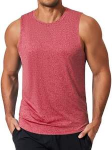 Débardeur de sport pour homme Dry Fit sans manches, idéal pour la gym et la course, protection UPF 50+, avec chaînes décoratives, 100% coton - Product Image 5