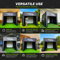 Tente de simulateur de golf gonflable personnalisée pour l'extérieur et l'intérieur, avec écran de projection pour l'entraînement au golf