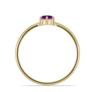 Anillos Clásicos de 6 Puntas con Amatista en Oro Sólido de 14k, Joyería Fina para Compromiso, Boda, Día de San Valentín, Regalo, Proveedor Confiable - Product Image 2