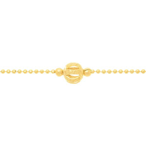 Minimalist Real Gold Plated Brass <b>Snake</b> Chain Necklace With Ball Beads Unisex Daily Wear Fashion Jewelry - Product Image 3