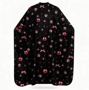 Hair Cutting <b>Cape</b> for Adults Salon <b>Women</b> Cute Cherry Bow Water-Resistant Eco-Friendly Comfortable High Quality Barber Clip - Product Image 1