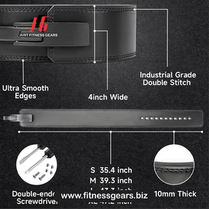 Ceinture de protection réglable en cuir de vachette pour haltères, confortable pour l'entraînement aux squats et la musculation, capacité de charge de 15 lb - Product Image 5