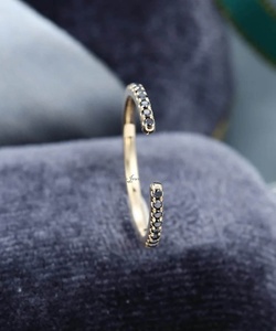 New Design Fashion Jewelry 925 Sterling Silver Black Diamond <b>Open</b> <b>Ring</b> <b>Open</b> Style Mid-century <b>Ring</b> for Women Anniversary Gift - Product Image 1