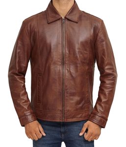 Winter <b>Jacket</b> With Smooth Stitch Finish For Casual Outdoor <b>Men</b> <b>Leather</b> <b>Jacket</b> Fashion - Product Image 3