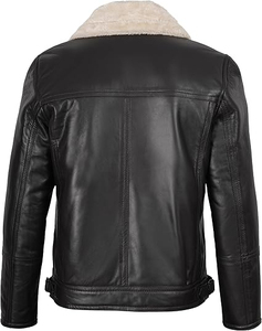 <b>Men</b> <b>Leather</b> Bomber <b>Jacket</b> Stylish Design Premium Material Comfortable Fit Ideal For Everyday Fashion And Travel - Product Image 2