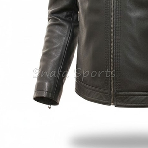 Hot Selling Leather Material Made Men Jackets Regular Length Breathable Reasonable Price Men Fashion Leather Jackets - Product Image 4