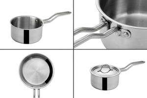 Hot Sale Modern Design Triply Stainless Steel Saucepan <b>Ceramic</b> Non-Stick Coated Gas Induction Ready Multi-Layer Base Non-Toxic - Product Image 2