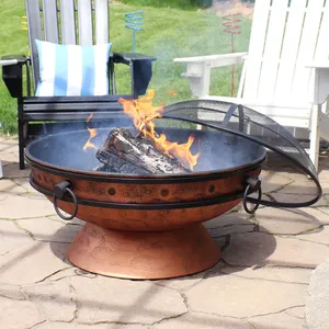 Brasero moderne fait main avec finition élégante en acier pour chauffage de jardin et aménagement paysager résidentiel – Autoportant en acier inoxydable moderne - Product Image 4