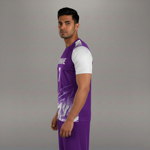 Maillot de football personnalisé de haute qualité pour adulte, 100 % polyester, imprimé par sublimation, respirant, col en V, manches courtes, maillot de football pour homme - Product Image 3