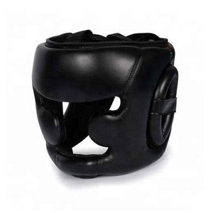 Protège-tête de boxe en cuir PU jaune avec bandes noires, fermeture à cliquet, équipement de protection pour adultes, usage sportif unisexe - Product Image 1