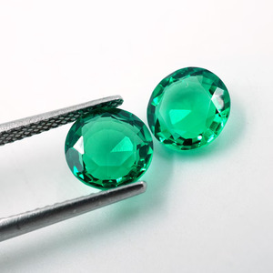 Colombian Natural Emerald Green Gemstone Pair Round Cut (7x7MM) (2 Pcs) 2 Carat HAYAAT <b>GEMS</b> for Jewelry Making - Product Image 3