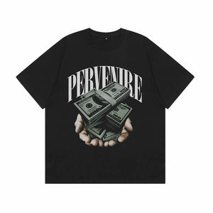 T-shirt vintage épais 300 GSM, impression DTG, design personnalisé, streetwear, effet vieilli, 100% coton, coupe oversize, lavage à l'acide, pour homme - Product Image 1