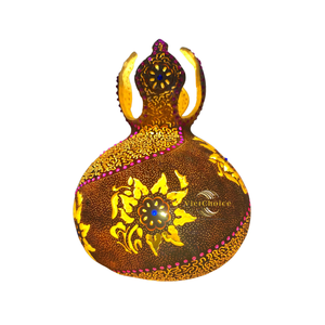 Lámpara de calabaza natural hecha a mano con calabaza seca para iluminación ambiental y decoración del hogar - Product Image 5