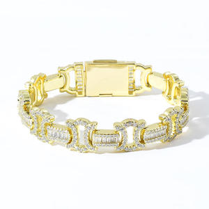 Bracelet Hip Hop de Luxe de Qualité Supérieure avec Diamants Moissanite VVS Brillants et Argent 925 Disponible à Prix d'Exportation - Product Image 6