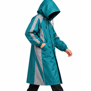 Manteau imperméable à capuche pour activités de plein air, fermeture éclair, marque privée, commandes en gros, vêtements de camping, protection contre les intempéries, coupe unisexe - Product Image 2
