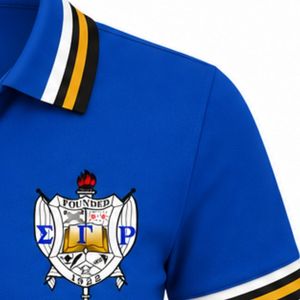 Camiseta Polo Sigma Gamma Rho Azul para Mujer, Manga Corta, con Cuello, Letras Griegas, Ropa de Sororidad, Informal, para Golf y Deportes - Product Image 6