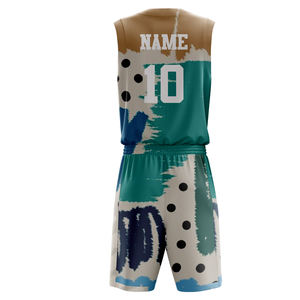 Maillot de basket-ball d'été respirant de haute qualité, impression numérique, 100% polyester, sans manches, unisexe, adulte, nom d'équipe personnalisé - Product Image 2