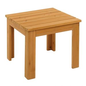 Tavolino Quadrato in Legno Naturale per Patio, Caffè e Bistrot, Adatto per Interni ed Esterni - Product Image 2