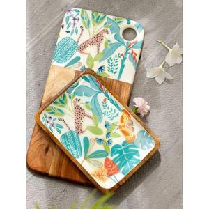Bandeja de Servir de Madera con 3 Tazones, Suministros para Restaurantes, Apta para Lavavajillas, Bandejas Decorativas Hechas a Mano, Bandeja Rectangular para Pizza, Nuevo Diseño - Product Image 5