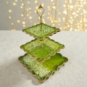 Premium Handmade Eco-Friendly Non-Toxic Resin <b>Cake</b> <b>Stand</b> Modern Gloss Finish Microwave Safe Dishwasher Safe Customizable Tool - Product Image 1