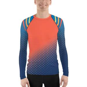 Fabricantes OEM de Rashguards al por mayor, Rashguard de sublimación personalizado para hombre, protección solar, poliéster/nailon, secado rápido, transpirable - Product Image 1