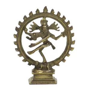 Mini estatua de latón de diseño antiguo Natraj para estatua religiosa de Dios de latón para regalos, producto a la venta a precio barato