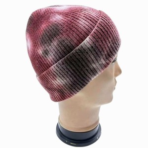 Bonnet d'hiver en acrylique tendance unisexe, rose dégradé, tricot côtelé, bonnet chaud pour temps froid - Product Image 4